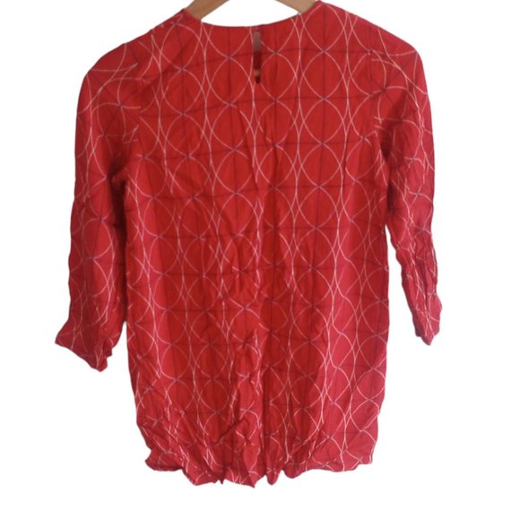 Nice Things Mini- Orange dress with geometric patterns size 10 - Picture 2 of 6